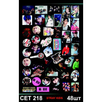 ДЕРЕВЯННЫЕ БРЕЛОКИ СЕТ 218 Stray Kids